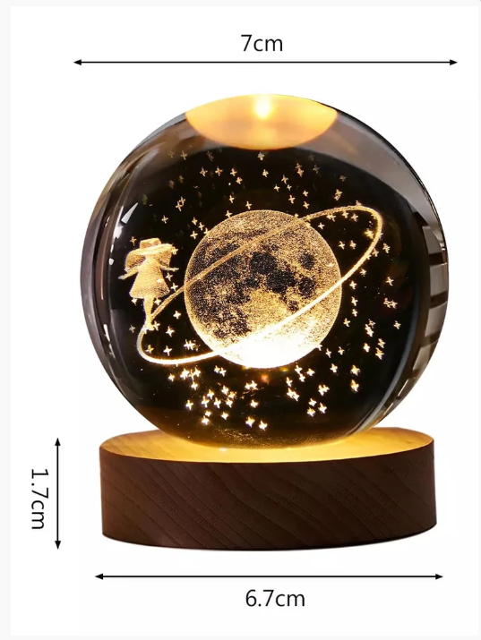 USB LED Night Light Crystal Ball